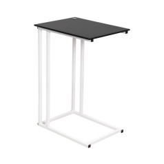 Стол журнальный ПРЕСТИЖ, черный/белый, 400*300*570