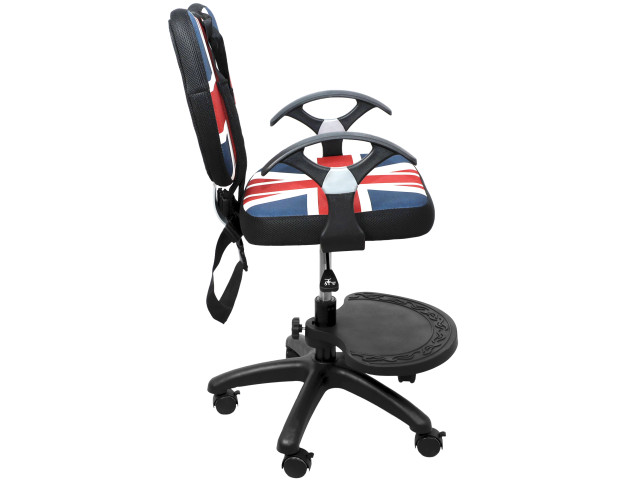 Кресло поворотное CATTY, ткань, (британский флаг)