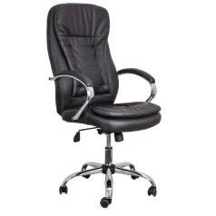 Кресло поворотное RICHARD, NEW, CROME (черный)