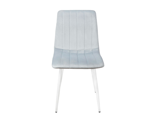 Стул SOLAR, серо-голубой велюр/белый