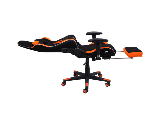 Кресло поворотное AXEL, ткань, черный+оранжевый