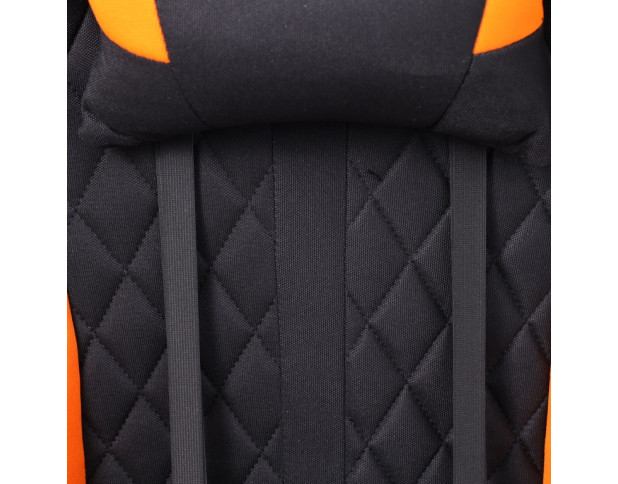 Кресло поворотное AXEL, ткань, черный+оранжевый
