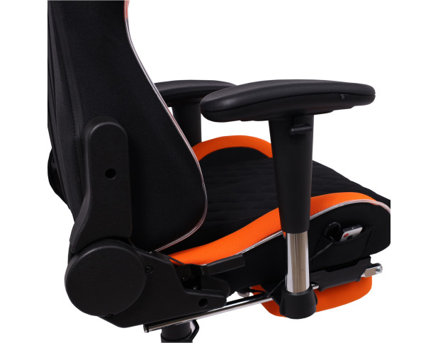 Кресло поворотное AXEL, ткань, черный+оранжевый