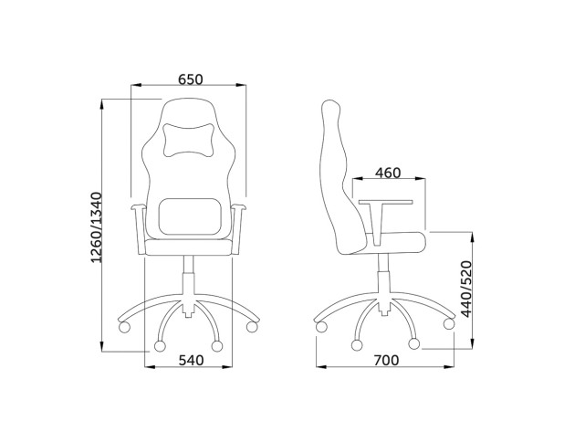 Кресло поворотное GAMER, ECO (черный+синий)