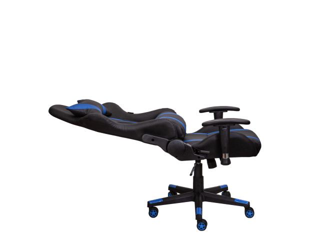 Кресло поворотное GAMER, ECO (черный+синий)