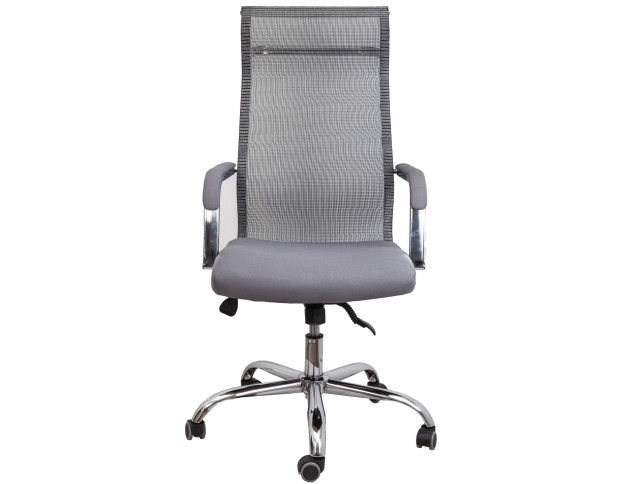 Кресло поворотное GRID B, ткань/сетка, серый