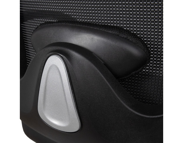 Кресло поворотное POLARIS, сетка/экокожа, черный