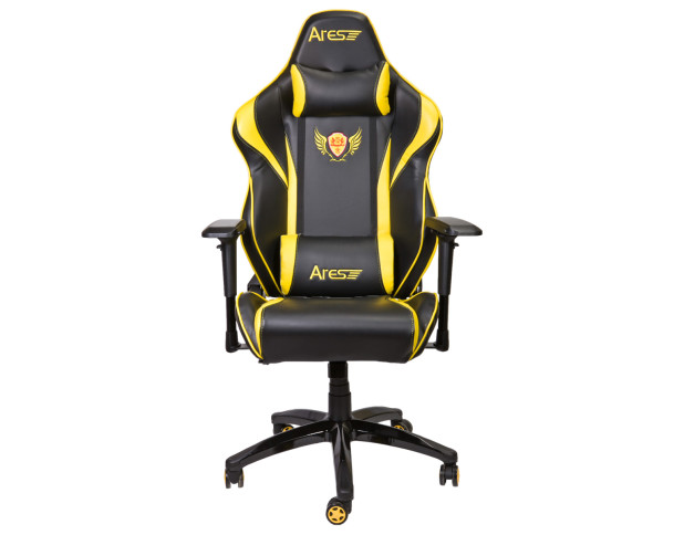 Кресло поворотное RAPTOR, ECO, черный+желтый