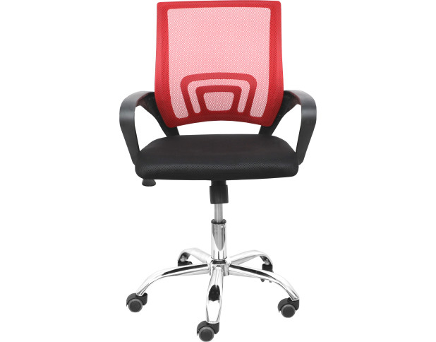 Кресло поворотное RICCI, NEW (красный+черный)