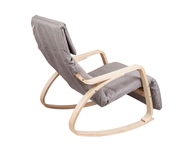 Кресло-качалка SMART, ткань, серый