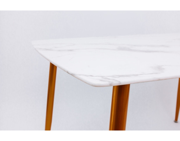 Стол SEVILLE, 120*80*76, (Мрамор/золотой)