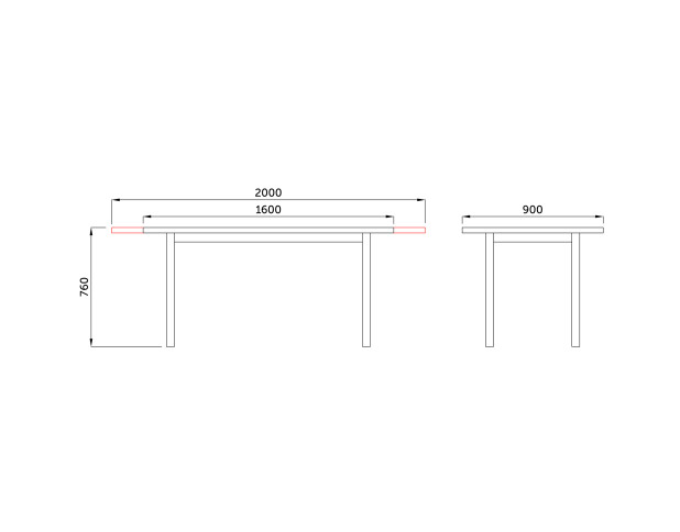 Стол WENUS 5 S, 160(200)*90*76, белый/белый