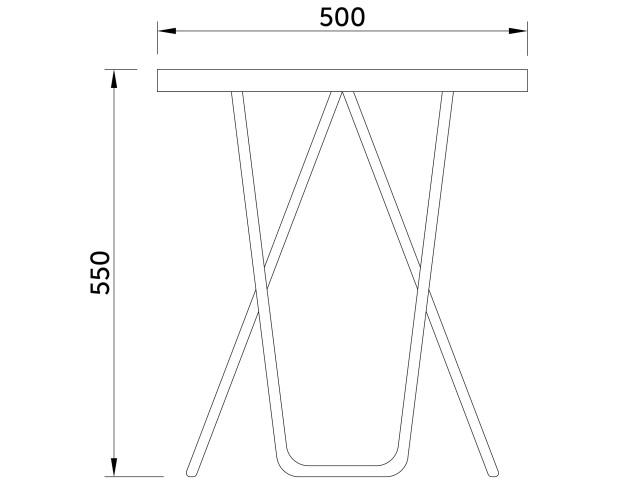 Стол журнальный BOLERO, d 50*55, (Бетон/черный)