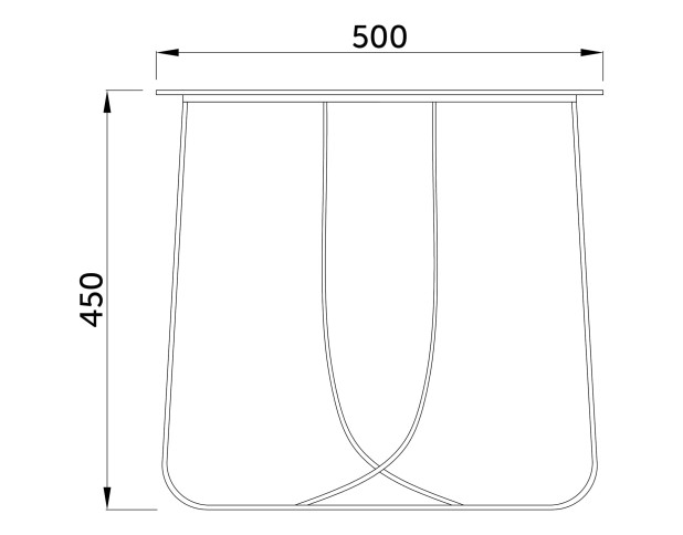 Стол журнальный BUBBLE, тонированное стекло/черный, d 500*450