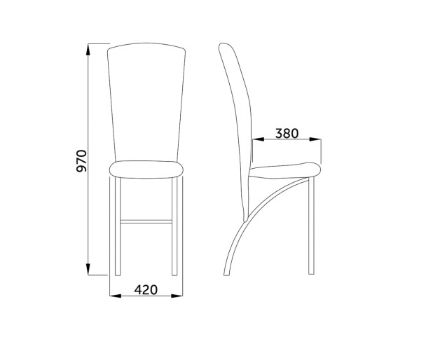 Стул AMELY CHROME, (V-1) белый