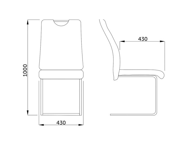 Стул AVA, белый APU-002/хром
