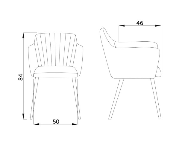 Стул BRIT, синий велюр HLR-64/черный
