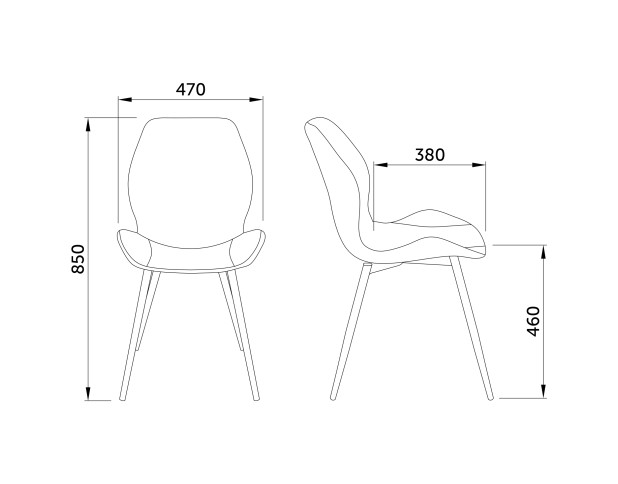 Стул CONGO, (серый/черный)