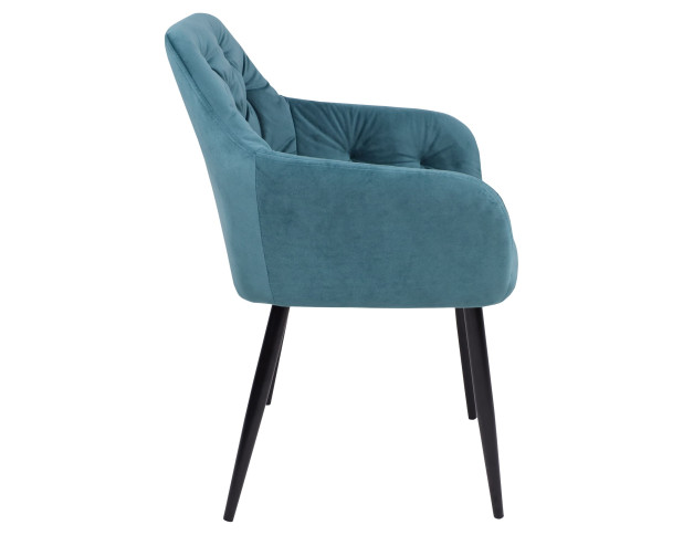 Стул DINAR, морская волна велюр/черный