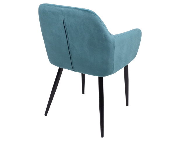 Стул DINAR, морская волна велюр/черный