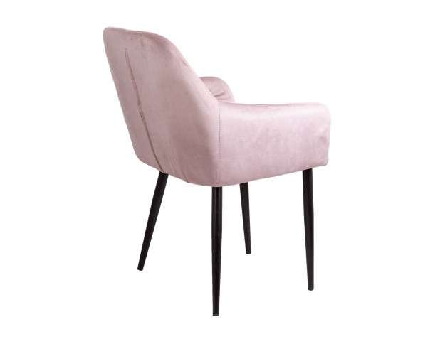 Стул DINAR, пыльная роза велюр/черный