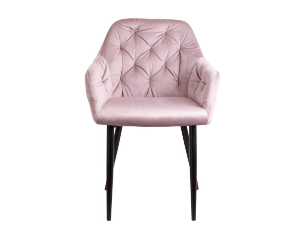 Стул DINAR, пыльная роза велюр/черный