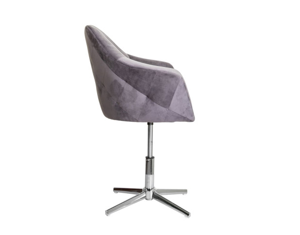 Стул DUBAI, поворотный, (темно-серый велюр/хром)