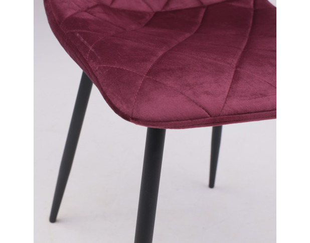 Стул FIONA, винный велюр G062-35/черный