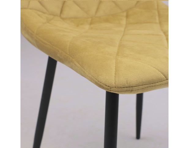 Стул FIONA, карри велюр G062-22/черный