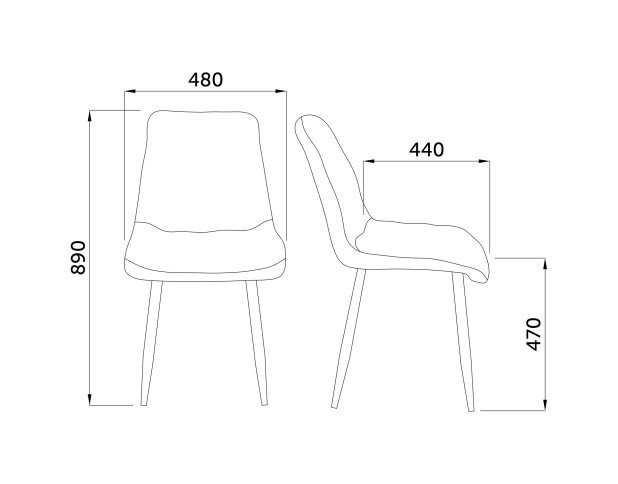 Стул FRED, винный велюр HLR-38/черный