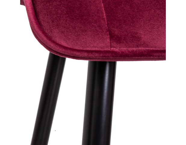 Стул FRED, винный велюр HLR-38/черный