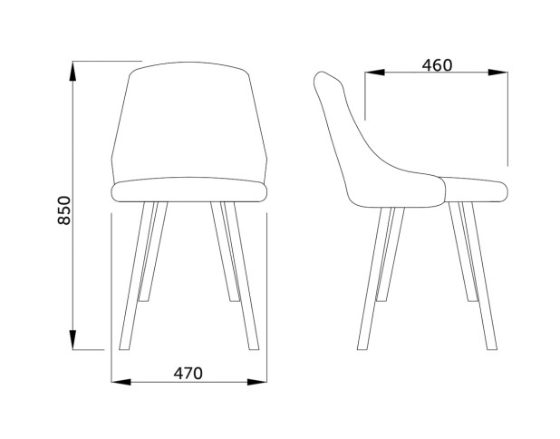 Стул LARA, бирюзовая ткань1701-21/дуб