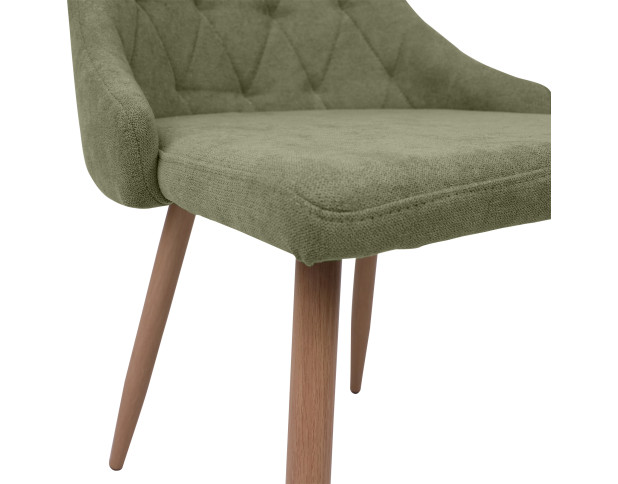 Стул LARA, св.-зеленая ткань1701-06/дуб