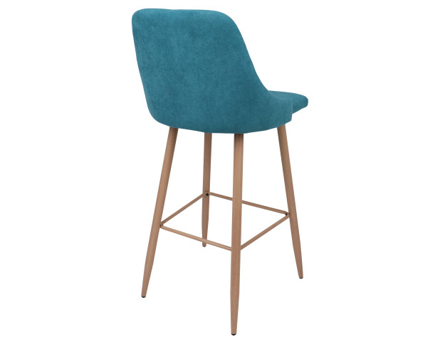 Стул LARA,2 , барный, бирюзовая ткань 1701-21/дуб