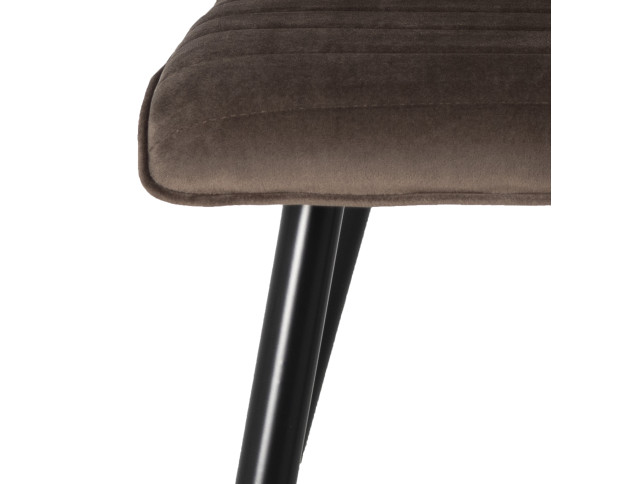 Стул MAKO, (коричневый велюр HLR-49/черный)