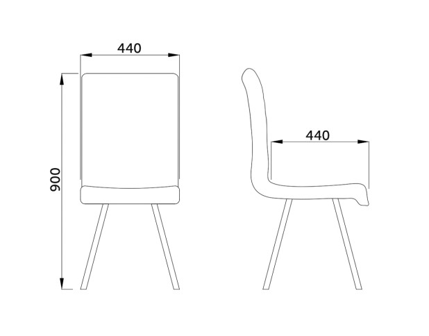 Стул MAKO, (коричневый велюр HLR-49/черный)