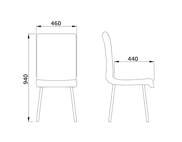 Стул MIRA, графит тканьG022-15/черный