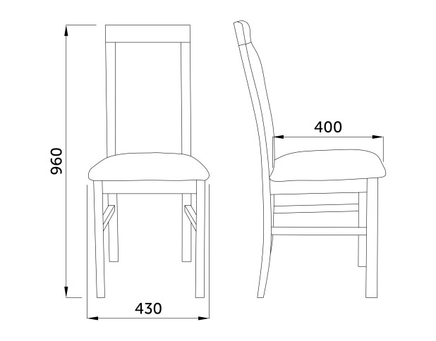 Стул NILO 6, св.- коричневая ткань 5/венге
