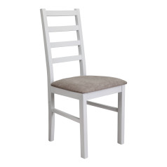 Стул NILO 8, бежевая ткань 3Х/белый