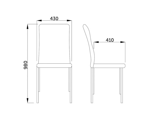 Стул SKY, серый APU-006/хром
