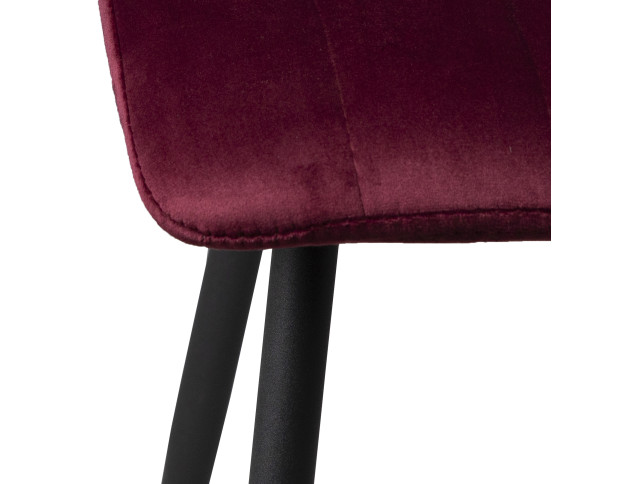 Стул SOLAR, винный велюр/черный