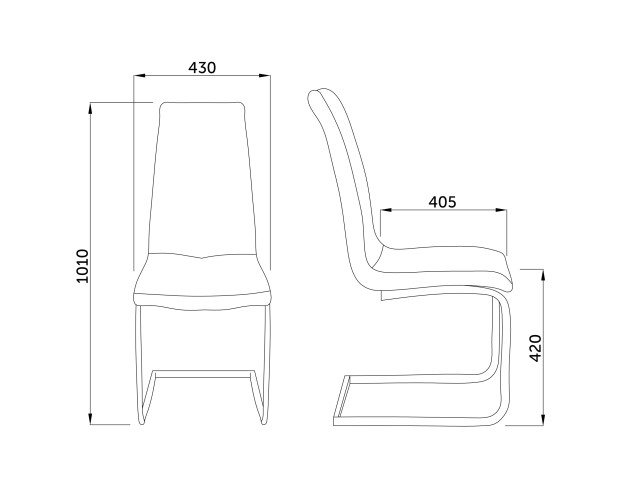 Стул TOMAS, бежевый 1701-5/хром