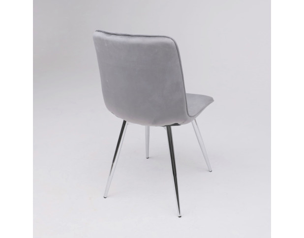 Стул WILLIS, серый велюр HLR#20/хром