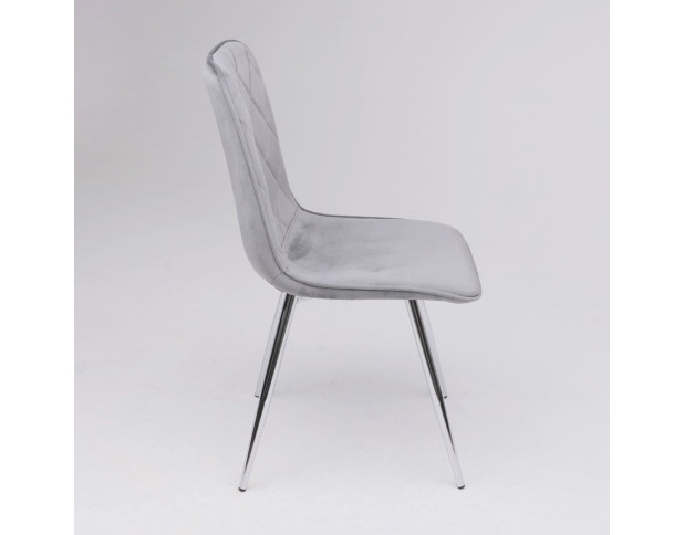 Стул WILLIS, серый велюр HLR#20/хром