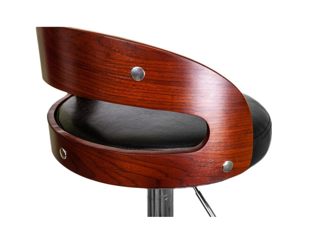 Стул барный BRUNO, черный/хром