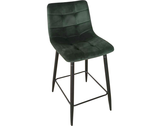 Стул барный MIA, зеленый велюр HLR57/черный
