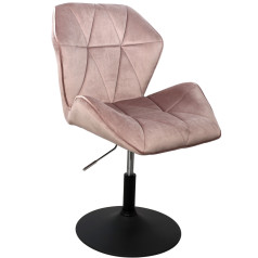 Стул барный OSLO, (пыльная роза велюр/черный)
