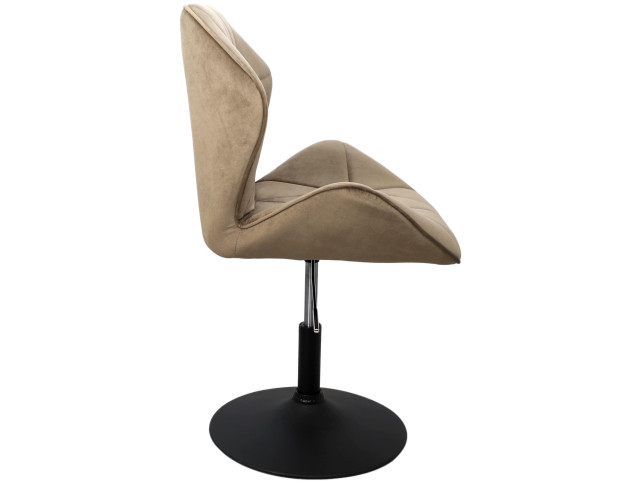 Стул барный OSLO, (светло-коричневый велюр/черный)