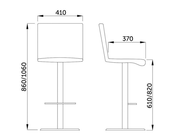 Стул барный RIGA, (белый)