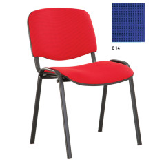 Стул на раме ISO BLACK, (C-14, синий+черный)